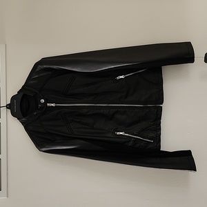 NWT Guess leather feel jacket stretch leather dress jacket Wilson's leather